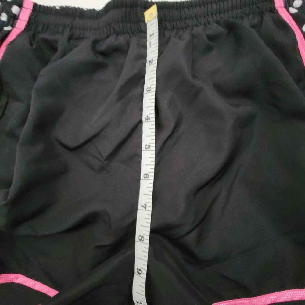 PINK Victoria's Secret Black & Hot Pink Polka Dot Women's Athletic Shorts - Picture 9 of 10